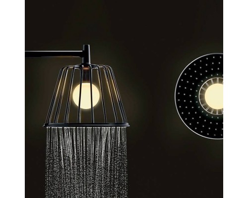 Axor LampShower Верхний душ 1jet, с держателем, цвет: шлифованный черный хром. 26031340 Axor LampShower Верхний душ 1jet, с держателем, цвет: шлифованный черный хром. 26031340