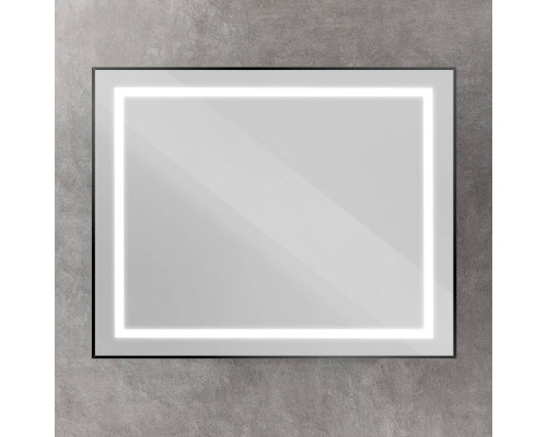 Зеркало BelBagno Kraft, 100x80, с подсветкой, черное