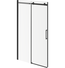 Душевая дверь в нишу Kerama Marazzi Cristallo CT.120.SD.BLK.M 120 см, профиль черный матовый, стекло прозрачное