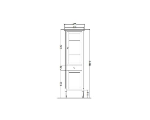 Kerasan Retro Колонна, ручки: керамика 465x34x160см, напольная, Цвет: белый матовый. 731530-dx Kerasan Retro Колонна, ручки: керамика 465x34x160см, напольная, Цвет: белый матовый. 731530-dx
