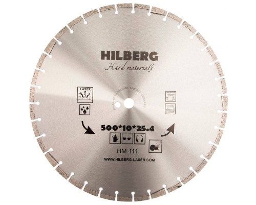 Диск алмазный Hilberg 500*25,4 Hard Materials Лазер HM111 Диск алмазный Hilberg 500*25,4 Hard Materials Лазер HM111