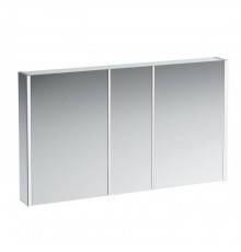 Laufen Frame Зеркальный шкаф 130x75см., LED-подсветка, алюминий, 3 двери, 2 розетки. 4.0875.4.900.144.1