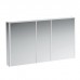 Laufen Frame Зеркальный шкаф 130x75см., LED-подсветка, алюминий, 3 двери, 2 розетки. 4.0875.4.900.144.1
