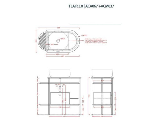 Artceram Flair 3.0 Металлическая консоль с раковиной, 85х46х75.5см., напольная, с выдвижным ящиком и мраморной столешницей, цвет: moka/белый матовый. COL001 05 00, ACA067 56, ACM037 05, TFA009 91 Artceram Flair 3.0 Металлическая консоль с раковиной, 85х46х75.5см., напольная, с выдвижным ящиком и мраморной столешницей, цвет: moka/белый матовый. COL001 05 00, ACA067 56, ACM037 05, TFA009 91
