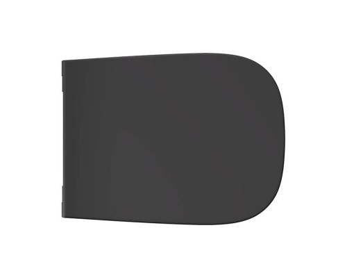 Alice Wunder Сиденье с крышкой для унитаза Wunder, с микролифтом, цвет: чёрный матовый/хром. MC4508S