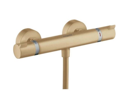 Hansgrohe Ecostat Смеситель для душа, настенный, термостатический, цвет: шлифованная бронза. 13116140 Hansgrohe Ecostat Смеситель для душа, настенный, термостатический, цвет: шлифованная бронза. 13116140