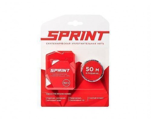 Уплотнительная нить, Sprint, бокс, м-50, катушка, м-50, блистер Уплотнительная нить, Sprint, бокс, м-50, катушка, м-50, блистер