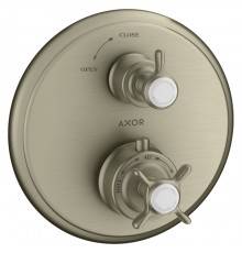 Axor Montreux Термостат Ecostat E, встраиваемый, с 2 ручками, внешняя часть, цвет: никель шлифованный. 16800820