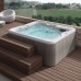 Jacuzzi Lodge L Минибассейн 223x211см, отдельностоящий, c г/м Hydro+Blower, утеплитель Eco Shield, панель Sillwer wood, цвет акрила: Platinum. LODL1033311