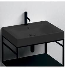 Kerasan Cento Раковина 50х45см, с 1 отв., с переливом, цвет: черный матовый. 353031