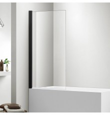 Шторка на ванну AQUATEK AQ DEL SBA 08015BL 80х150 см, черный матовый профиль