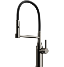 Смеситель для кухни Sancos Pride SC4011GG с гибким изливом, вороненая сталь