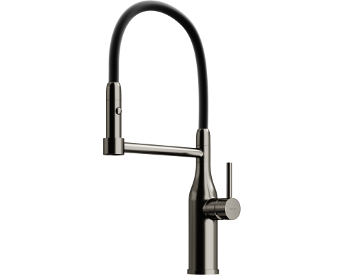 Смеситель для кухни Sancos Pride SC4011GG с гибким изливом, вороненая сталь Смеситель для кухни Sancos Pride SC4011GG с гибким изливом, вороненая сталь