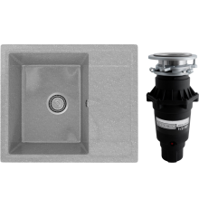 Комплект Мойка Practik PR-M 575-003 светло-серая + Измельчитель Bone Crusher BC 810-SL Slim Line