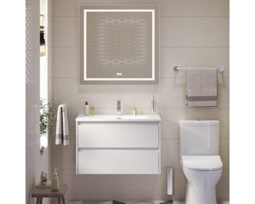 Мебель для ванной комнаты BelBagno Kraft 39 80 bianco opaco, раковина BB-8099-3-80