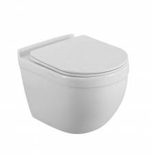 Унитаз подвесной BelBagno Senso-Tor BB017CH-TOR/SC безободковый, с микролифтом, смыв торнадо, белый глянцевый