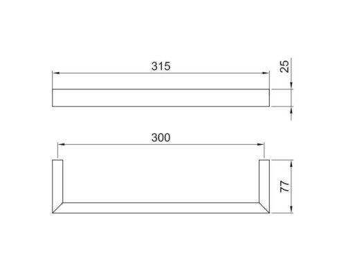 Fantini Linea Полотенцедержатель 30см, подвесной, цвет: хром. 92 02 7706
