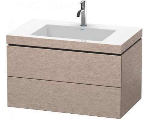 DURAVIT L-Cube Тумба с раковиной 80х55см., фронтом, подвесная, цвет: Дуб кашемир. LC6927O1111