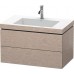 DURAVIT L-Cube Тумба с раковиной 80х55см., фронтом, подвесная, цвет: Дуб кашемир. LC6927O1111