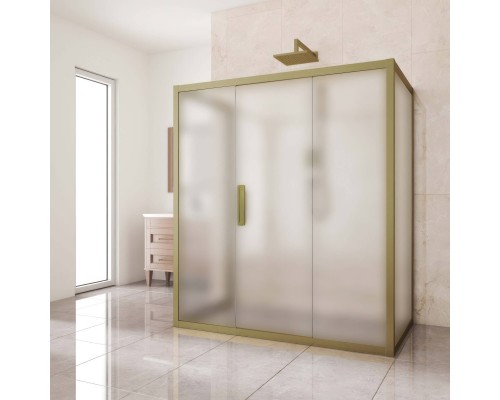 Душевой уголок Kubele DE019 R3U-MAT-BR 140х90 см, профиль бронза