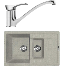 Комплект Мойка кухонная Lava D4.SCA scandic + Смеситель SG04 CR chrome