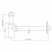 Newform X-STEEL 316 Сифон для раковины под донный клапан, L=300 мм цвет: INOX. 244X.50.050