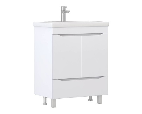 Тумба под раковину Vigo Grani 70 белая, для раковины Cersanit Como 70