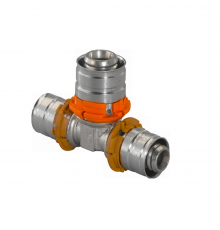 Тройник UPONOR S-PRESS PLUS редукционный латунный 25-16-25 1015002