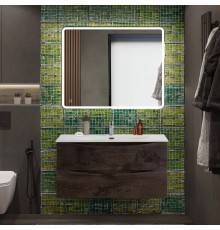 Мебель для ванной комнаты BelBagno Marino-cer-n 100 подвесная, rovere nature grigio