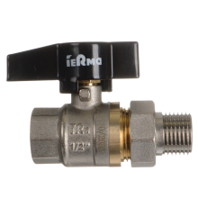 Шаровой кран TeRma CB 30210 1/2", с американкой, ручка флажок