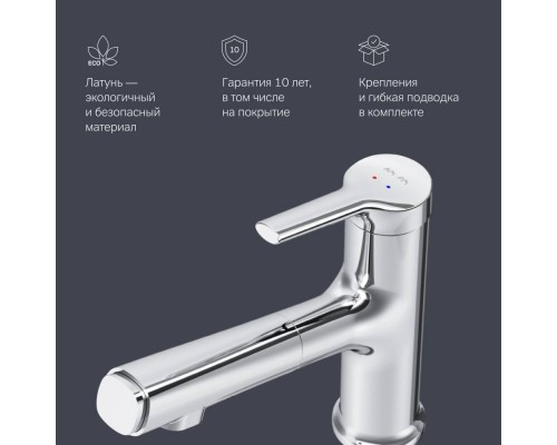 F85B02900 Смеситель для раковины с вытяжным изливом