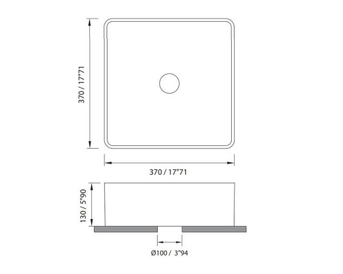 MOMA Jump Раковина 37х37см., накладная, с донным клапаном, цвет: белый матовый. LJ070241.MWS
