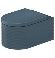 Duravit Millio Унитаз подвесной, 37х57см.,  декор Grooves, крепление в компл., цвет: синий матовый. 250509FB