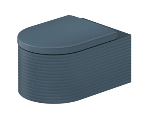Duravit Millio Унитаз подвесной, 37х57см.,  декор Grooves, крепление в компл., цвет: синий матовый. 250509FB