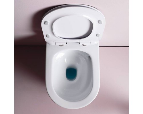 Artceram File 2.0 Унитаз напольный 37х52см, безободковый, слив универсальный, турбо смыв the.reel, saniglaze, цвет: черный матовый. FLV007 17 00