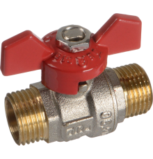 Шаровой кран TeRma RED 31005 1/2", нар-нар, ручка бабочка