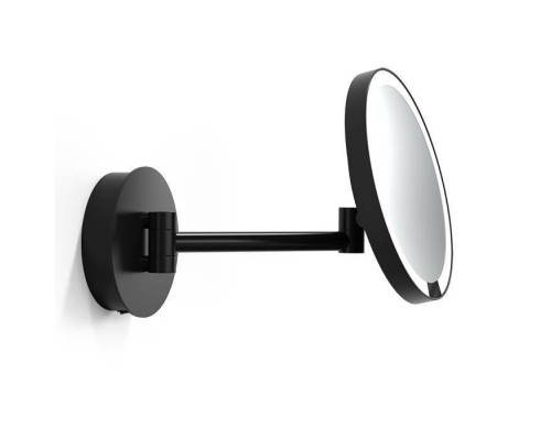 Decor Walther Round Just Look WR Косметическое зеркало 21.5см, подвесное, увел. 5x, подсветка LED, цвет: черный матовый Decor Walther Round Just Look WR Косметическое зеркало 21.5см, подвесное, увел. 5x, подсветка LED, цвет: черный матовый