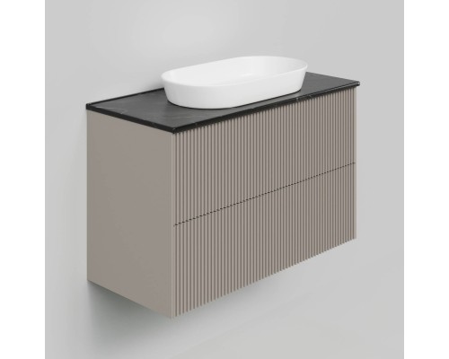 Тумба под раковину со столешницей La Fenice Terra Twin 100 подвесная, cappuccino, столешница черный мрамор Тумба под раковину со столешницей La Fenice Terra Twin 100 подвесная, cappuccino, столешница черный мрамор