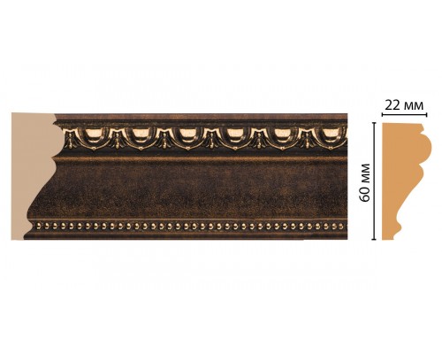 Молдинг DECOMASTER 161-56 ДМ (60*22*2400 мм) Молдинг DECOMASTER 161-56 ДМ (60*22*2400 мм)