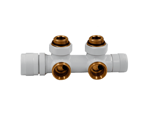 Узел нижнего подключения Primoclima Armature термостат.Lunarугловой правый 1/2 х3/4 Е, белый PCART890AW