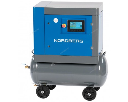 Компрессор винтовой, 4,0кВт, ресивер 160л, 10Бар, 510л/мин NORDBERG NCA7.5R
