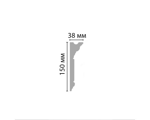 Плинтус потолочный DECOMASTER D214-115 ДМ (150*38*2000мм)