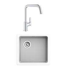 Комплект Мойка Rivelato Berkana BK-45 brina + Смеситель Grohe Eurosmart