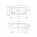 Duravit Darling New  Ванна 190х90см, акриловая, пристенный вариант, с панелью и ножками,с 2 наклонами для спины, цвет: белый. 700248000000000