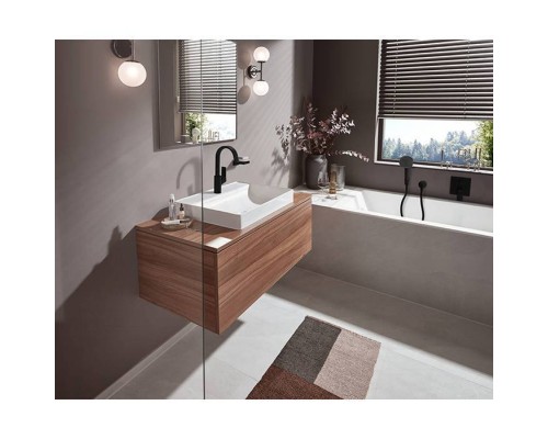 Hansgrohe Vivenis Смеситель для ванны, встраиваемый, цвет: черный матовый. 75415670 Hansgrohe Vivenis Смеситель для ванны, встраиваемый, цвет: черный матовый. 75415670