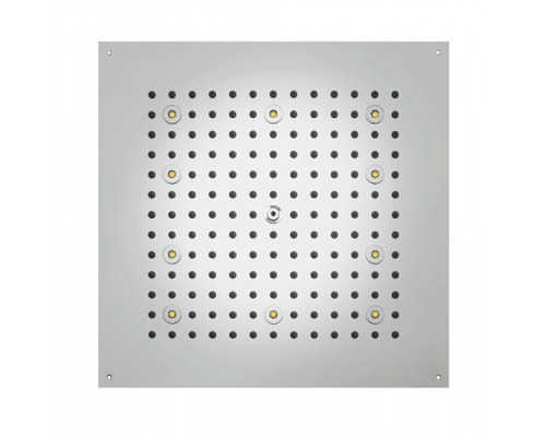 BOSSINI DREAM-CUBE Верхний душ 470 x 470 мм, с 8 LED  RGB, блок питания/управления, Cromoterapia, гибкая подводка, цвет: хром. H37456.030