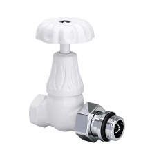 Клапан SR Rubinetterie прямой серия Floral Old Style 1/2, цвет белый 0338-1500VC0A