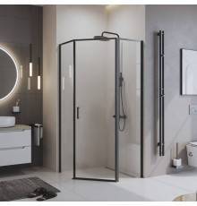 Душевой уголок BelBagno Uno 195 P 1 90 C Nero профиль черный, стекло прозрачное