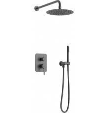 Душевой комплект AltroBagno Unione 040108 GrMt, С ВНУТРЕННЕЙ ЧАСТЬЮ, оружейная сталь