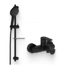 Душевой комплект Смеситель VitrA Root Round A4272536EXP черный + Гарнитур Bliss A4574336EXP черный матовый